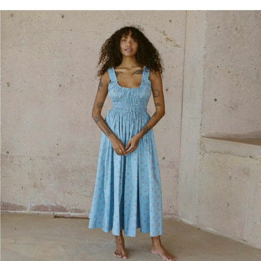 Dôen Emaretta Floral Cotton Dress (Large)